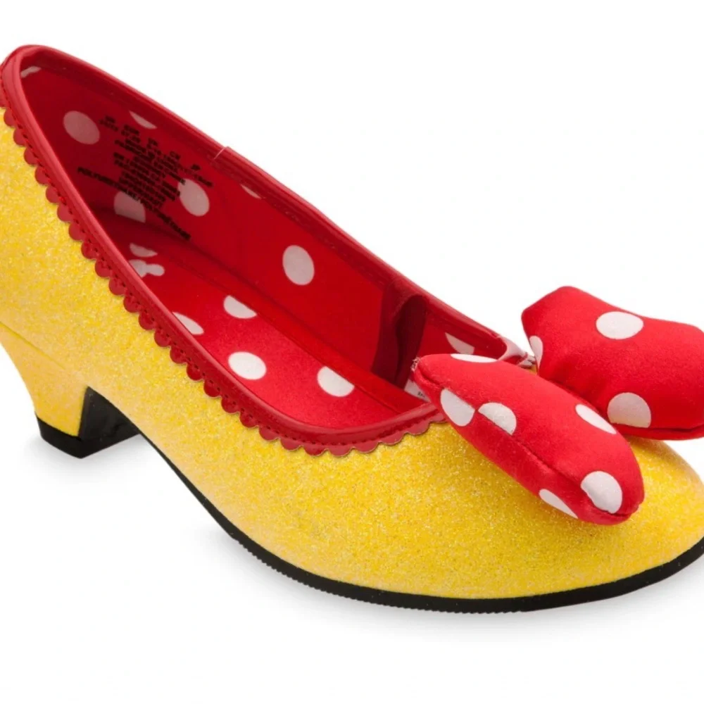 Disney Minnie Yellow and Red Polka Dot Shoes 11/12 - Picture 3 of 14